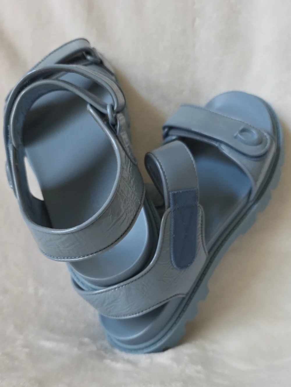 Coach Brynn Women's Chunky Strap Sandals in Blue.